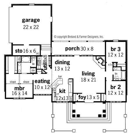 E-1710 Main Floor Plan